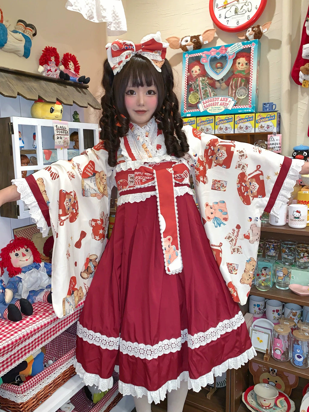 【受注予約7/29まで】Bear Bear World 袴風セットアップ