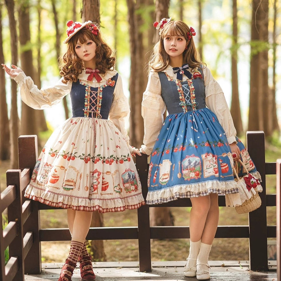 【予約販売】Apple Garden バイエルン風ジャンパースカート