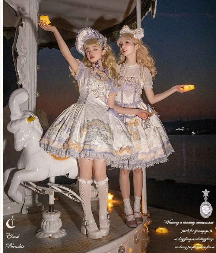 Cloud Paradise Short Sleeve Dress