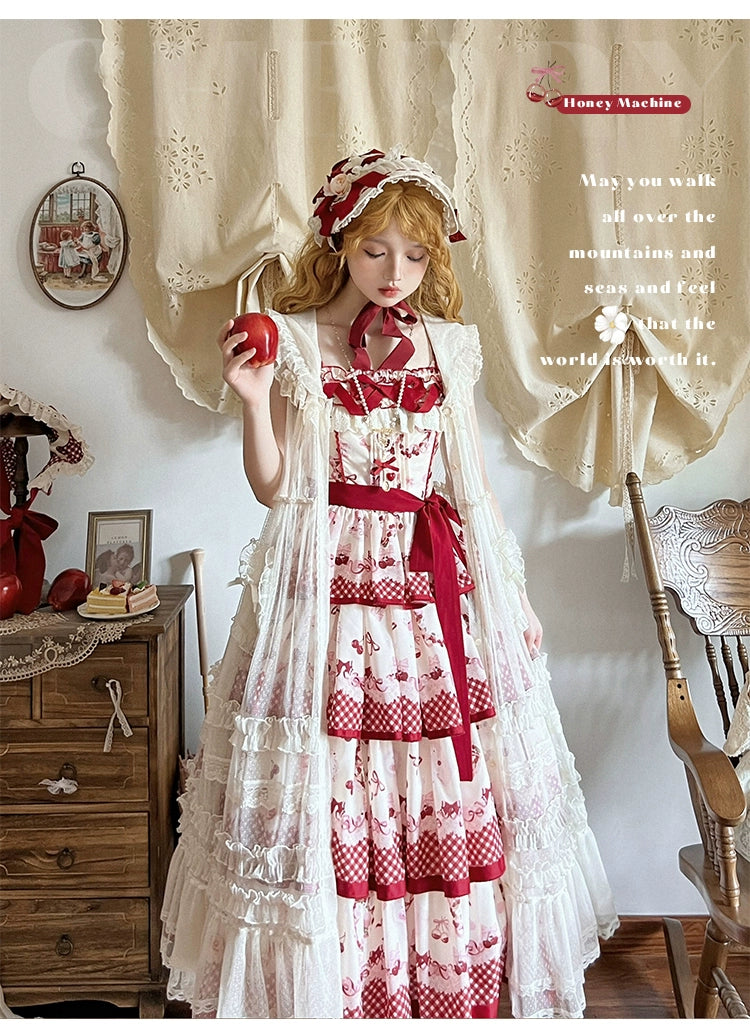 [Pre-orders until 12/29] Ripe Cherry Sheer Long Gilet