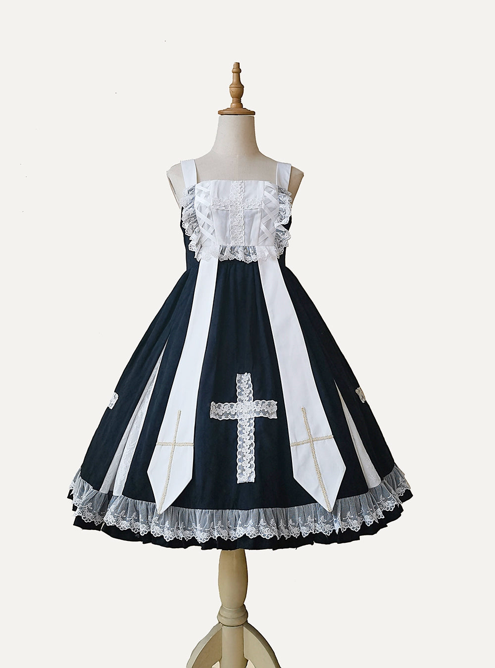 Breath of the Sky Cross Motif Jumper Skirt