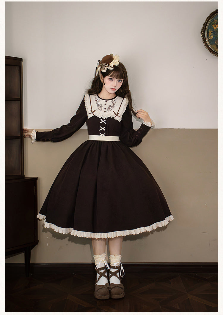 Bitter Sweet Bouquet Embroidered Long Dress