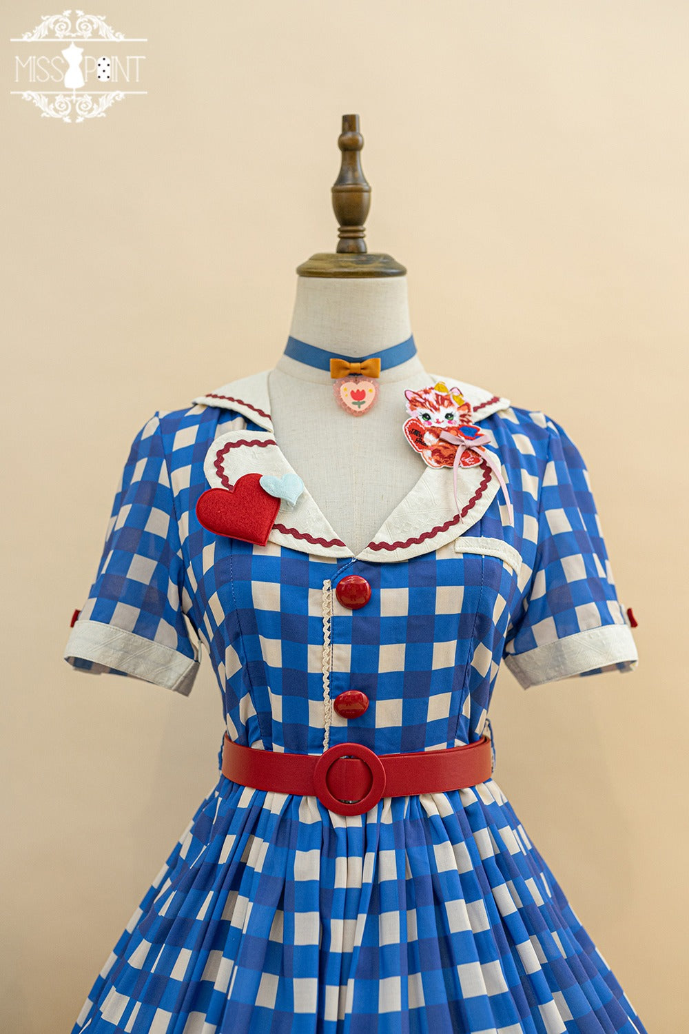 [Pre-order] Sweet Kitty Retro Cafe Style Dress