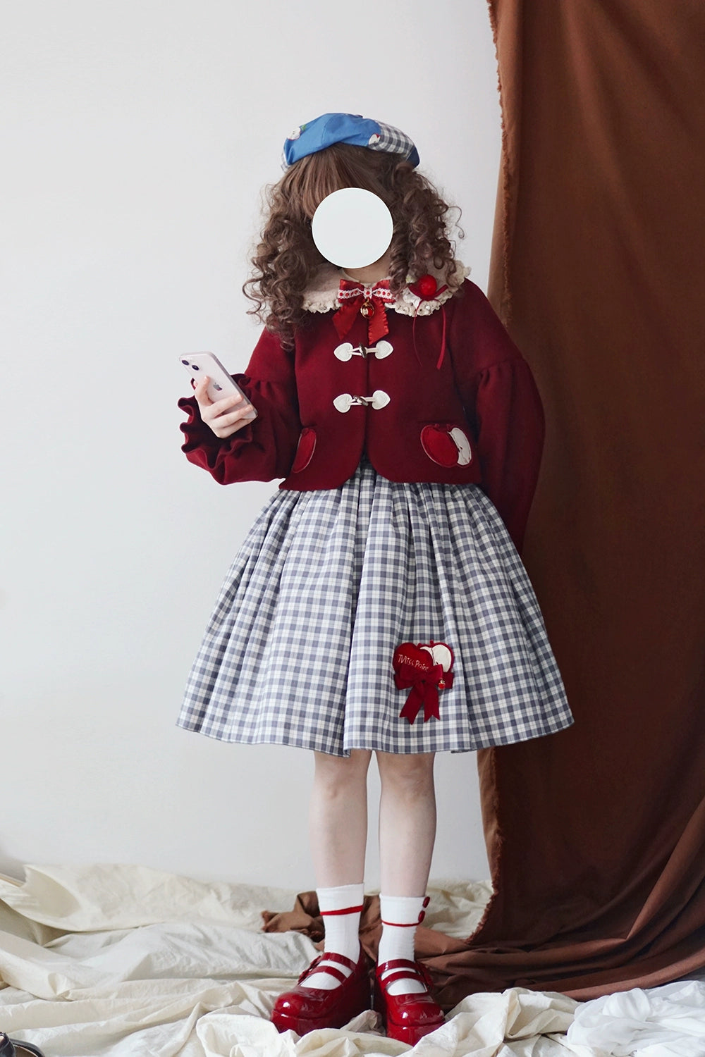 [Pre-order] Apple Garden Bavarian-style reversible skirt