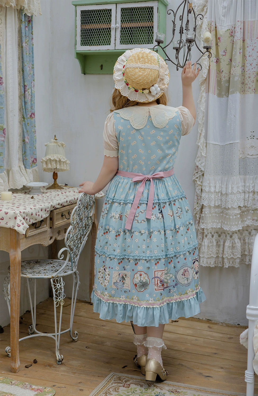 【予約販売】Sweetie Sheep プリントジャンパースカート