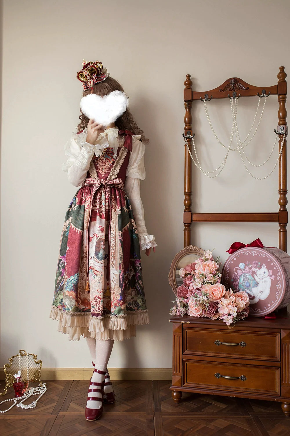 [Pre-order] Wanhua Mirror Western Aristocrat Style Jumper Skirt