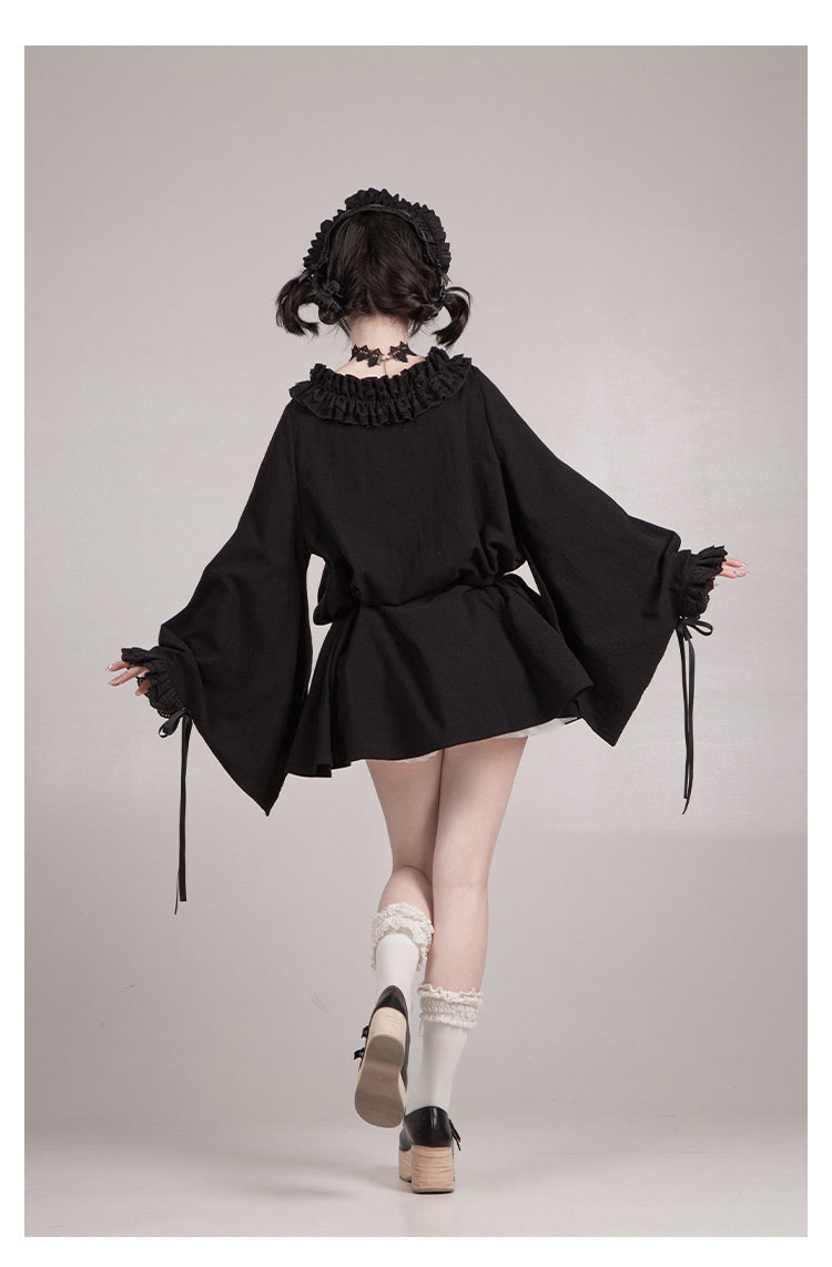 十六夜 和風メイドワンピースセット ショート丈