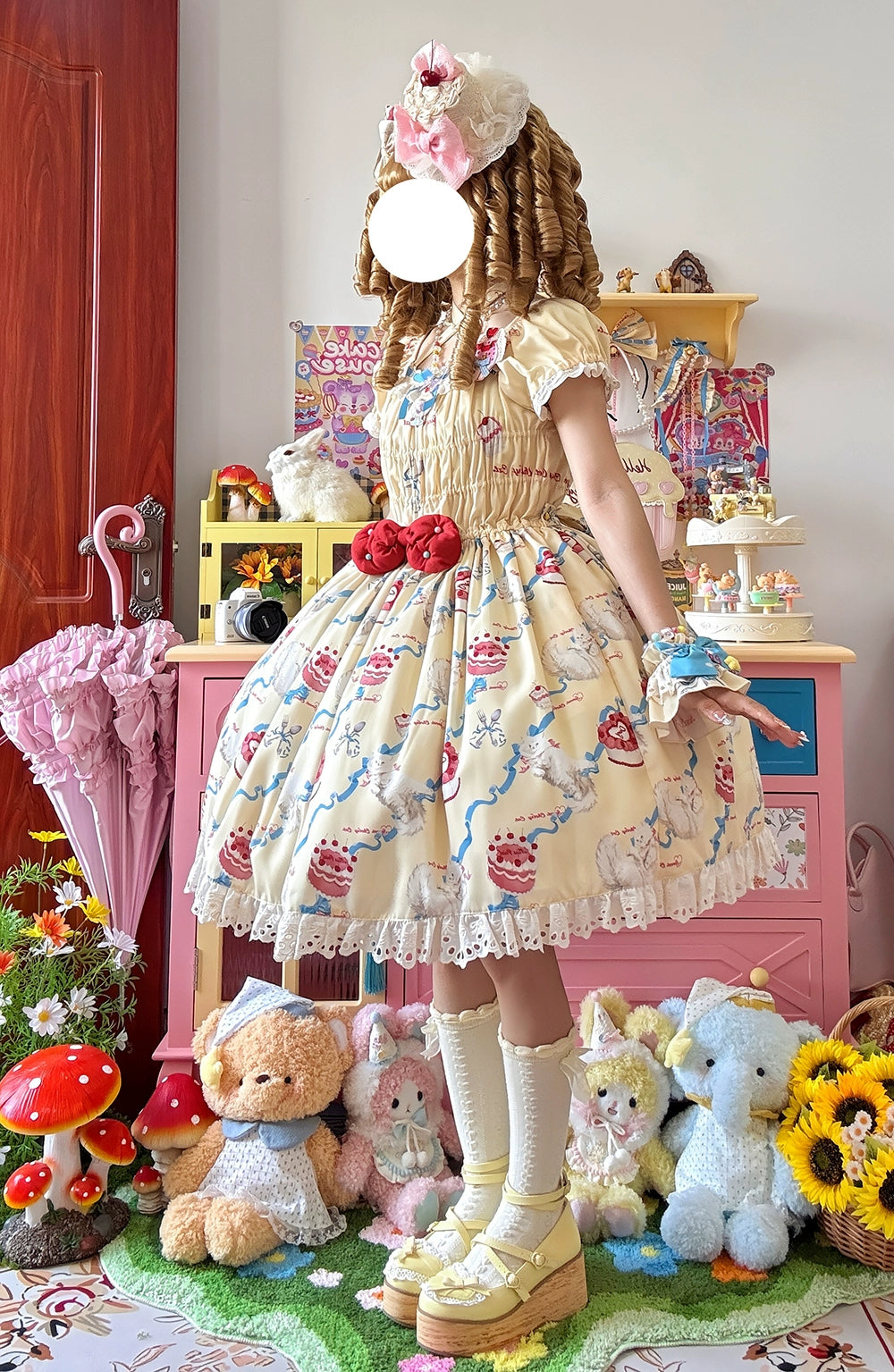 【 予約販売】Sweet Cherry Cat ワンピース