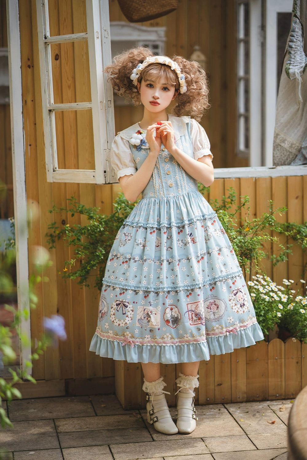 【予約販売】Sweetie Sheep プリントジャンパースカート