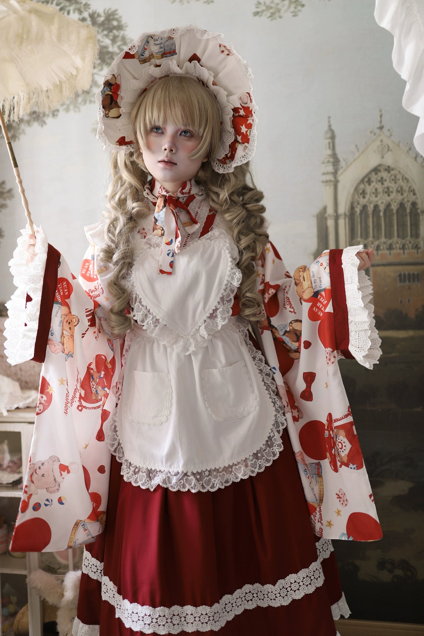 【受注予約7/29まで】Bear Bear World 袴風セットアップ