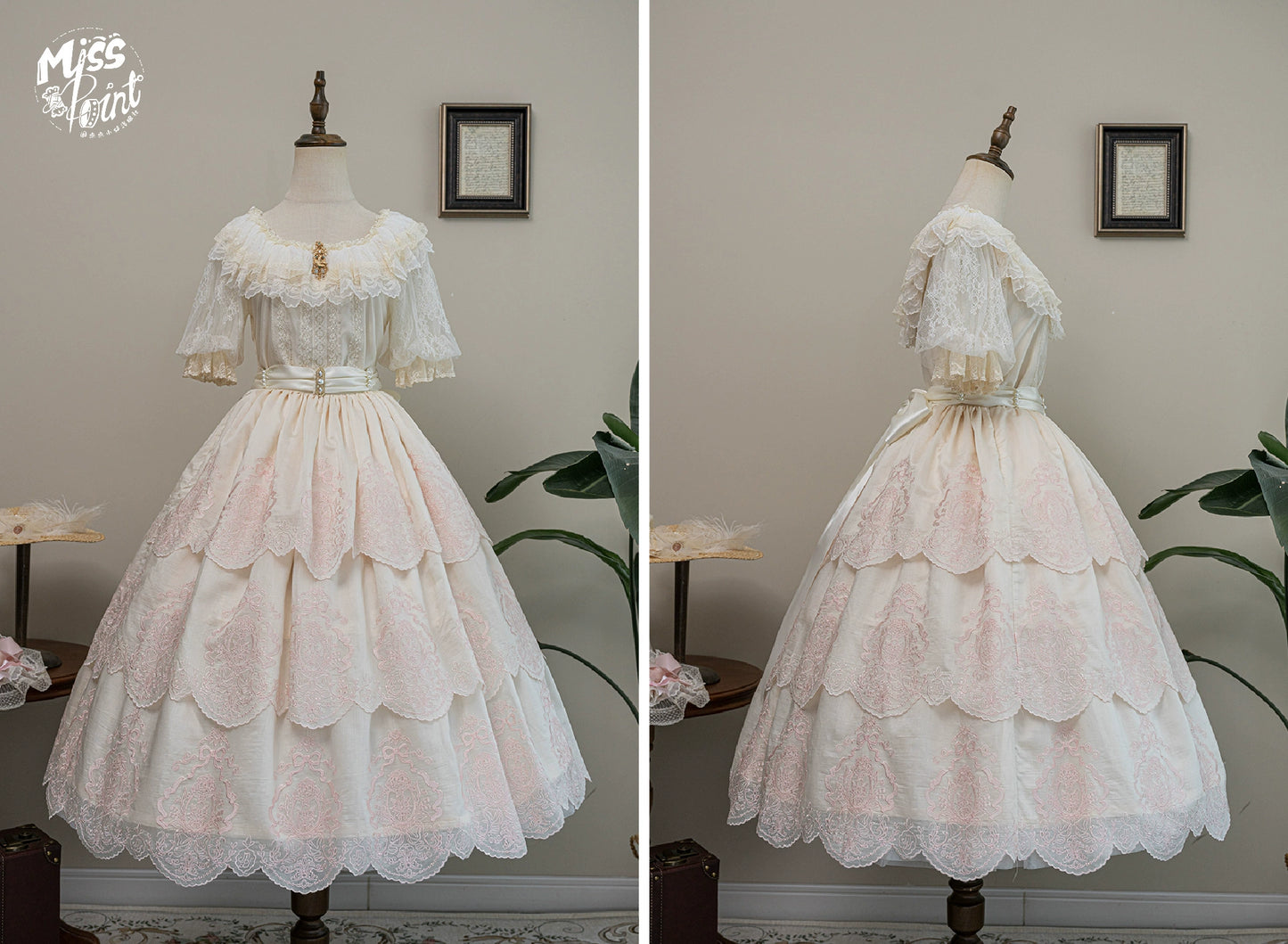 【受注予約9/25まで】Noble Garden 刺繍スカート