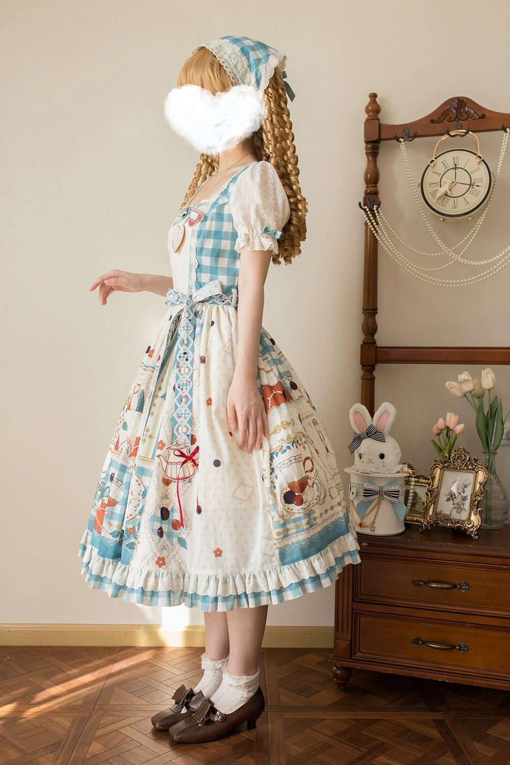 [Sales period ended] Picnic Tea Party Square Neck Dress