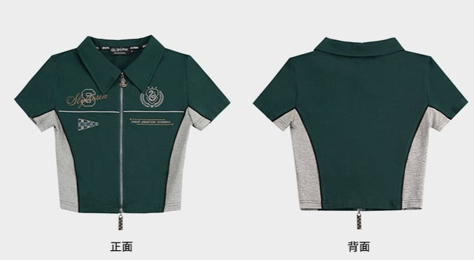 [Pre-order] Hogwarts School of Witchcraft and Wizardry Short length zip-up slim top
