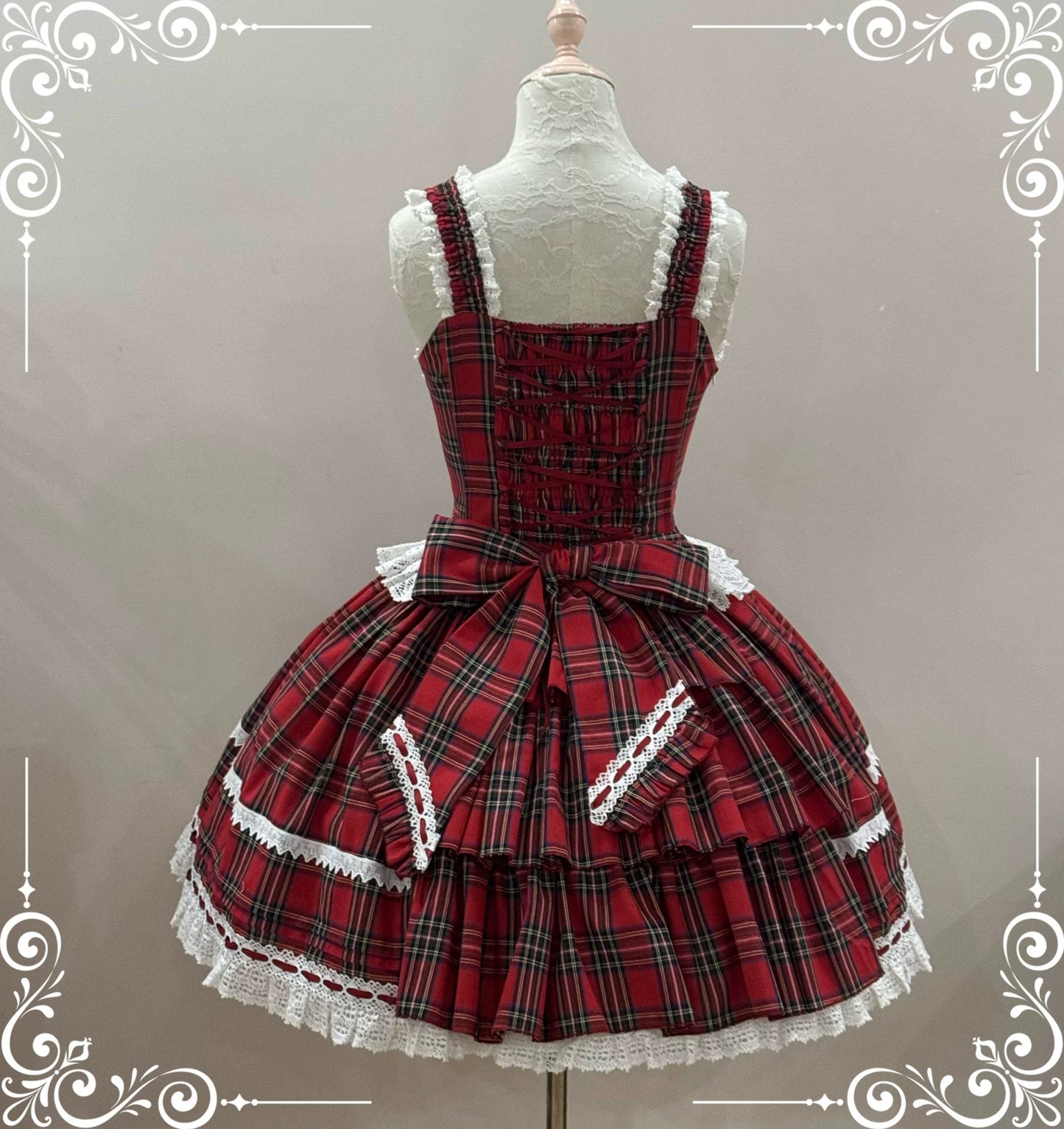 【受注予約5/21まで】Laura's Doll ローウエストジャンパースカート・全4色