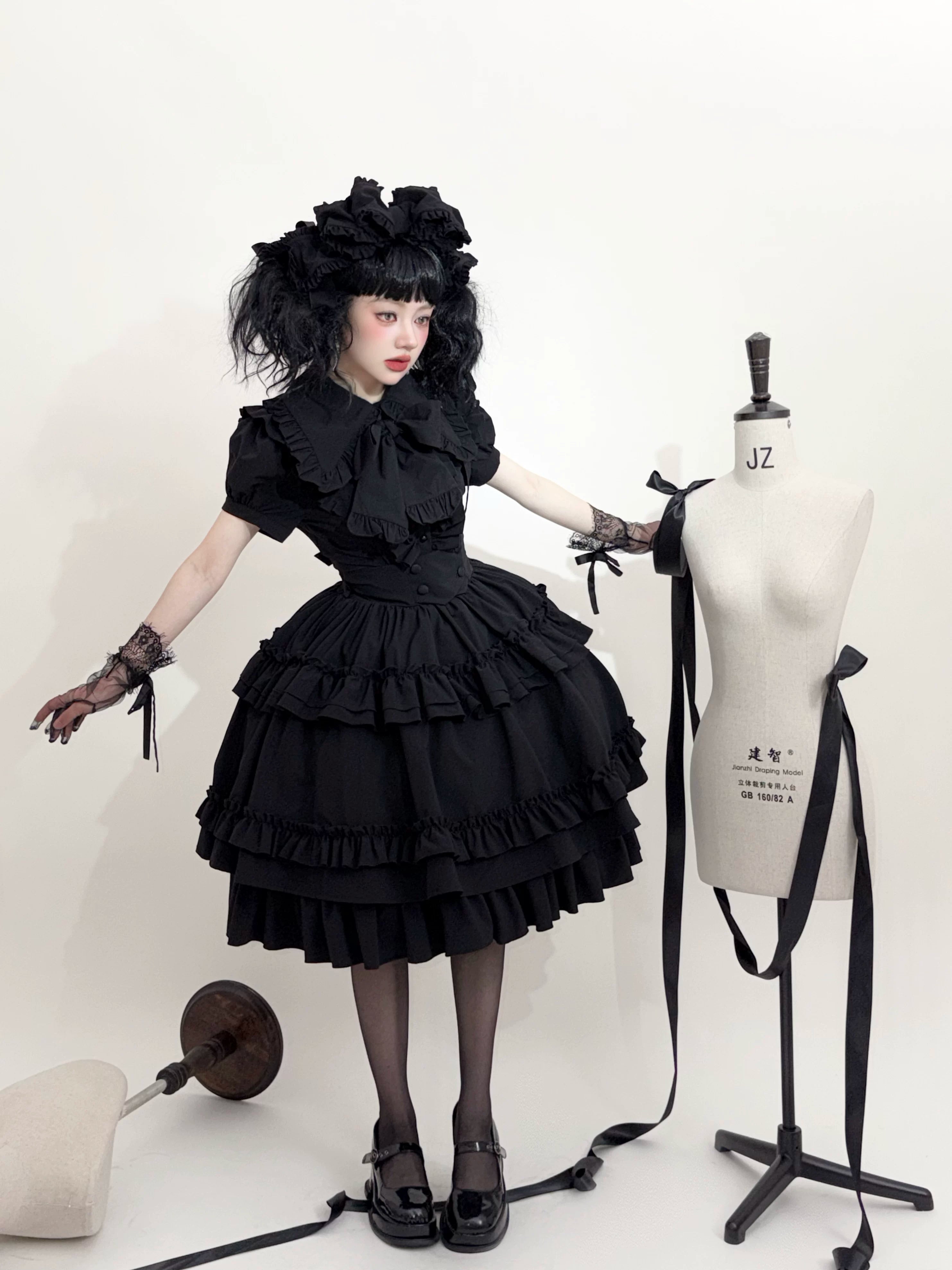 Doll's House サスペンダーひざ丈スカート