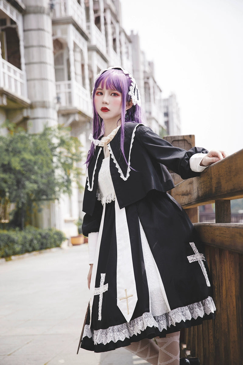 Breath of the Sky Cross Motif Jumper Skirt
