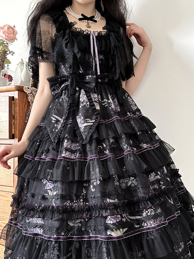 [Pre-orders available until 3/12] The Veil of the Flora Tiered Jumper Skirt