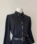 [Sale period has ended] Hoshimezuya Prince style blouse with frilled tie