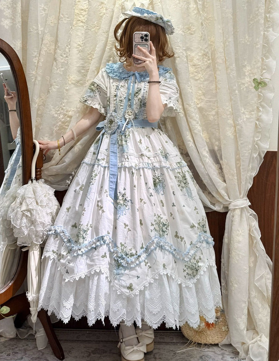 【受注予約6/28まで】Clover Blossom Greeting ワンピース
