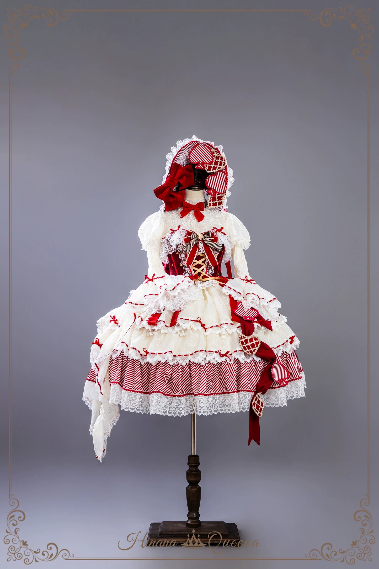 【新色・受注予約8/8まで】Dream Alice ラグジュアリーセットアップ／クイーンレッド／ショート丈