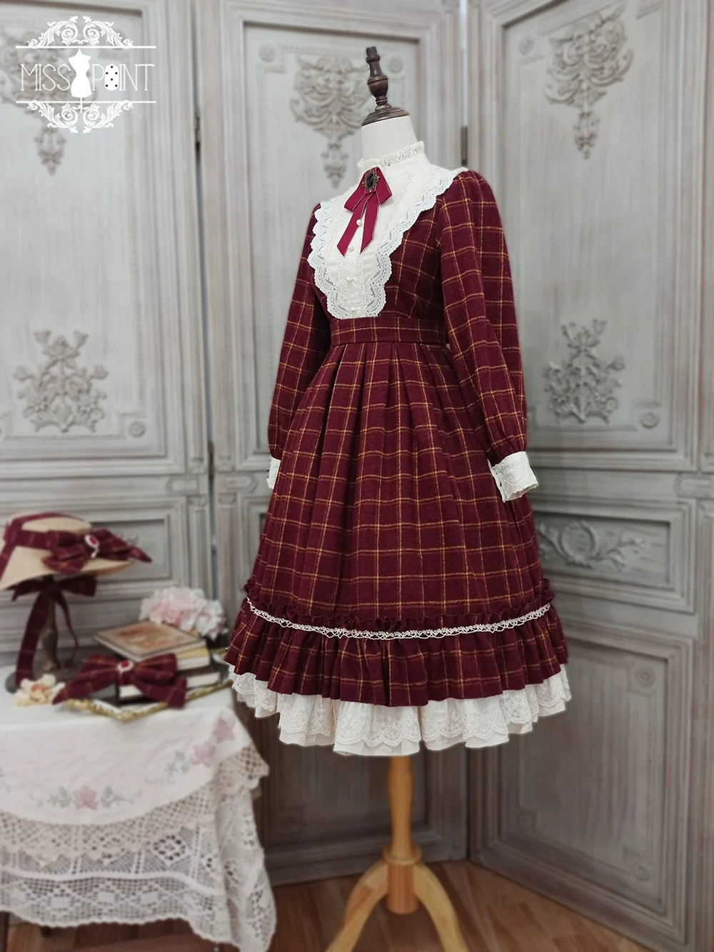 [Pre-order] British Classical Lolita Warm Check Dress