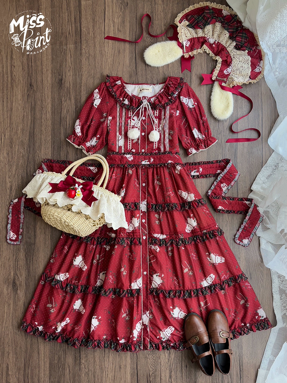 【予約販売】Sweet Berry Rabbit 半袖ワンピース