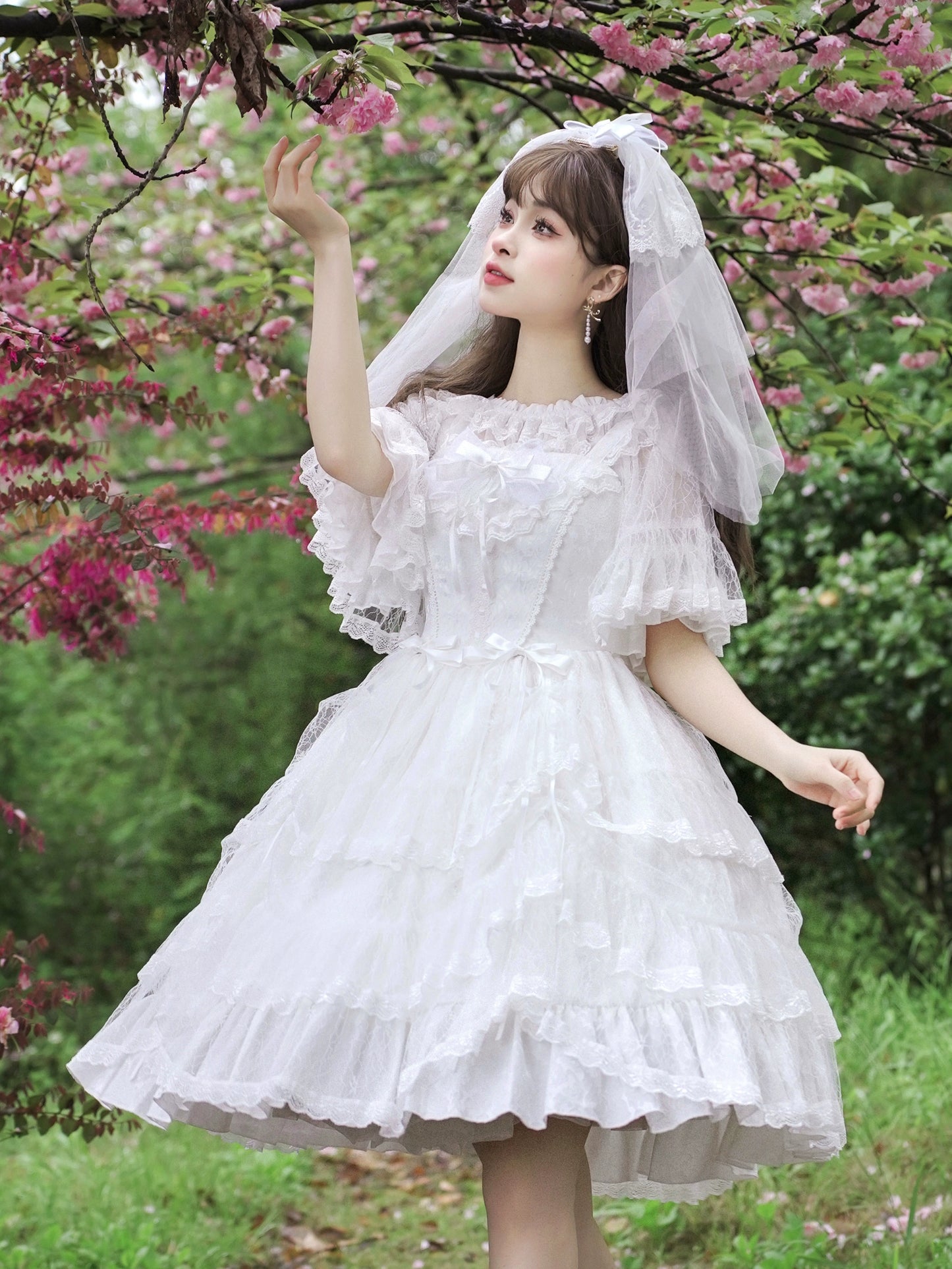 June Bride Flower Lace Jumper Skirt Available in 4 Colors