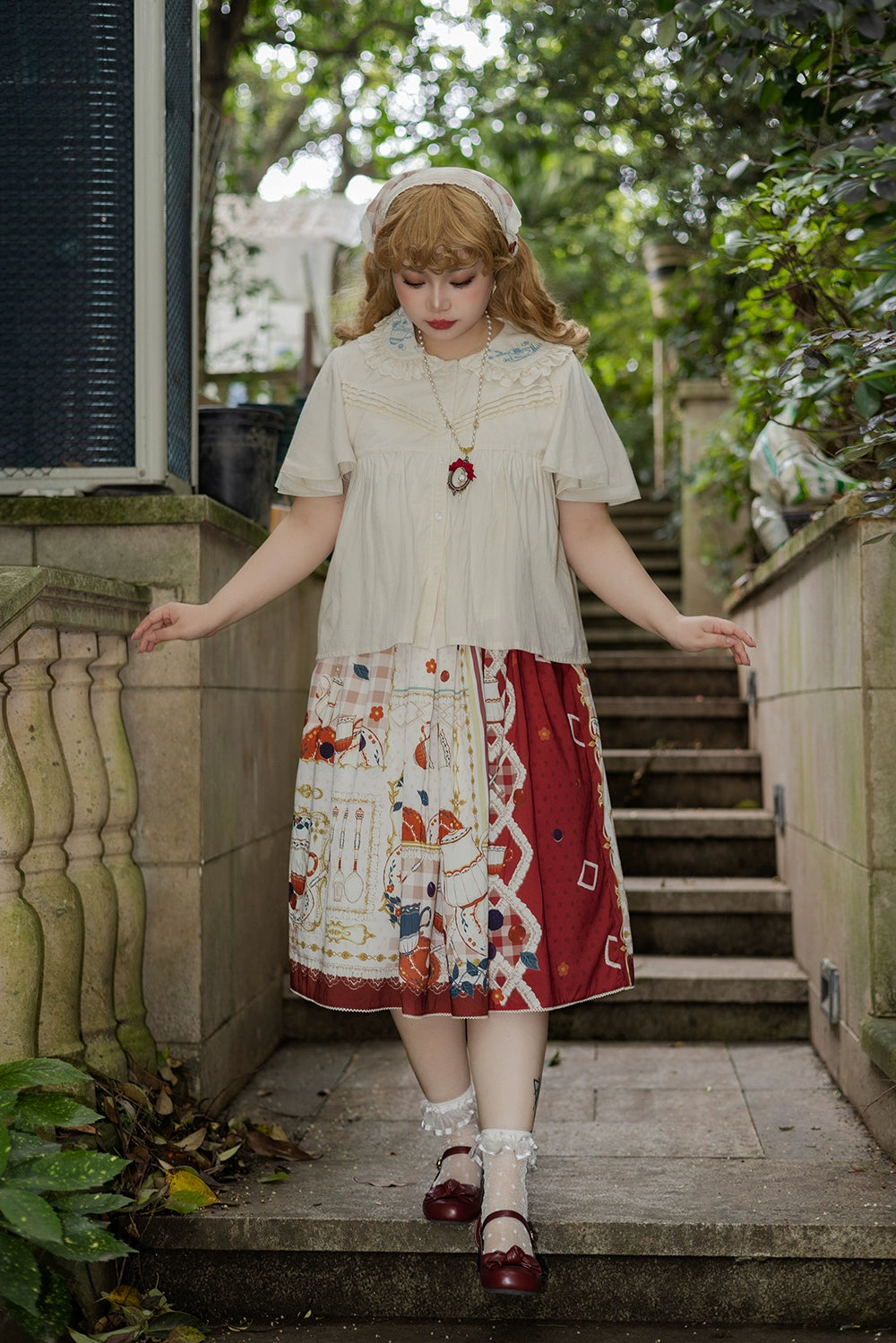 【予約販売】Picnic Tea Party 2wayサロペットスカート