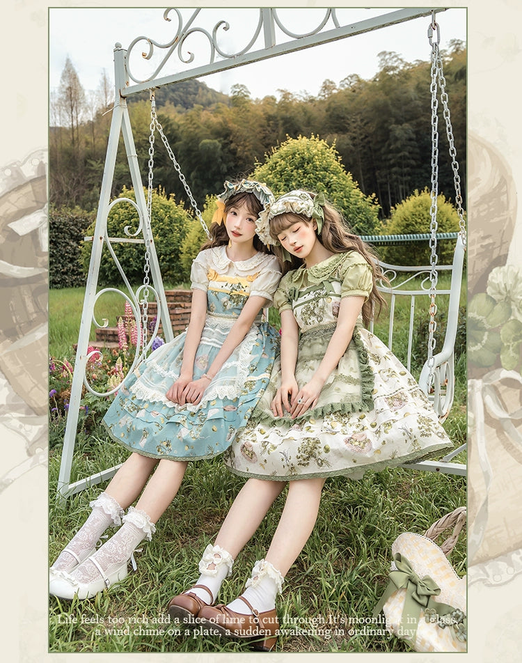 【受注予約5/18まで】Four Leaf Clover and Lime ジャンパースカート