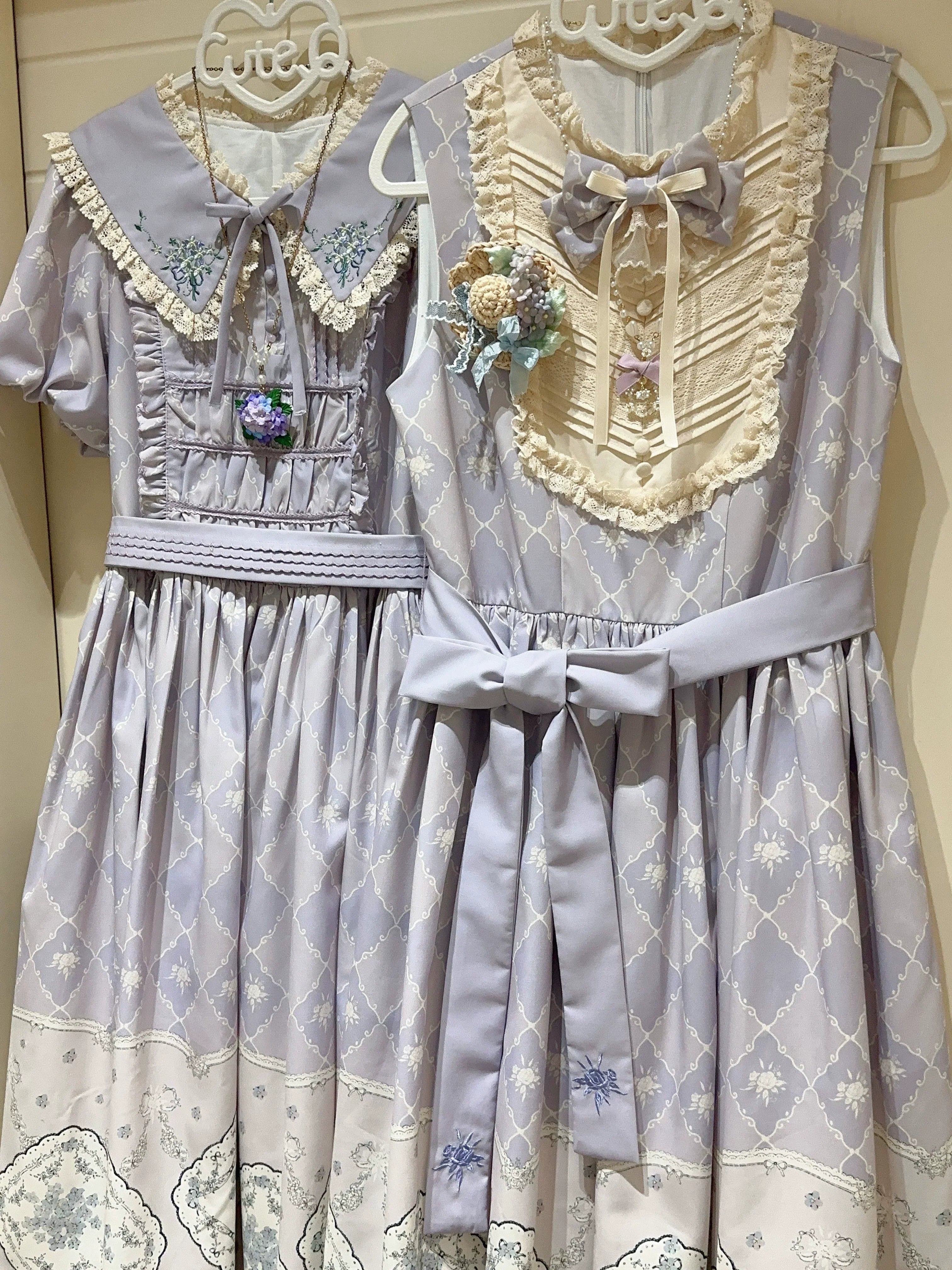 Forget Me Not パステルカラーのプリントジャンパースカート