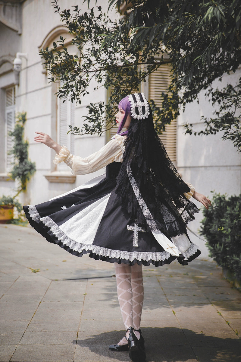 Breath of the Sky Cross Motif Jumper Skirt