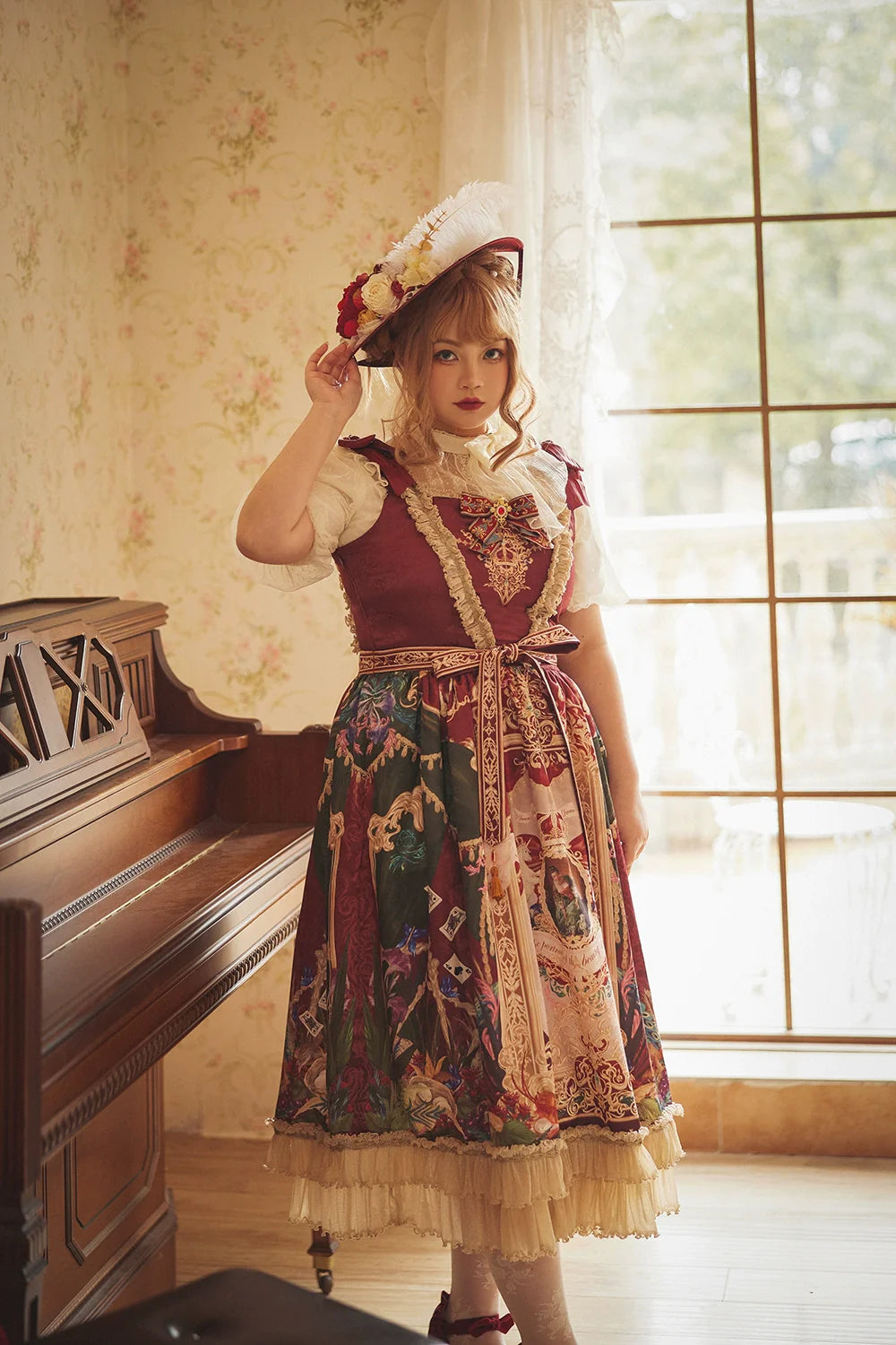 [Pre-order] Wanhua Mirror Western Aristocrat Style Jumper Skirt