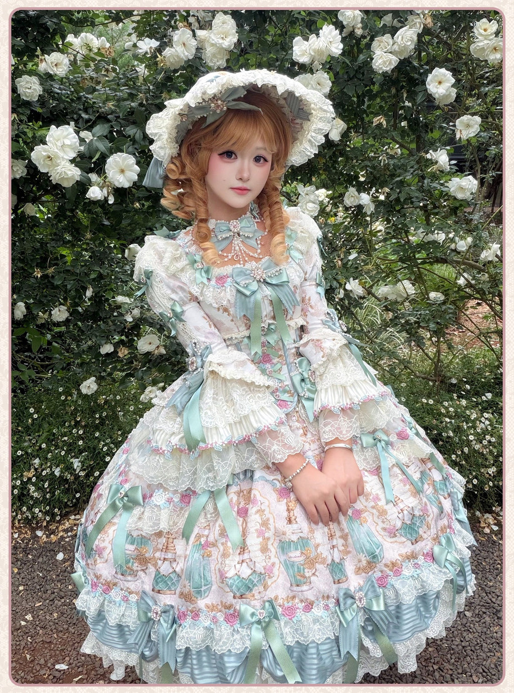 【受注予約6/16まで】Antique Gemstone Fragrance 姫袖ドレス単品
