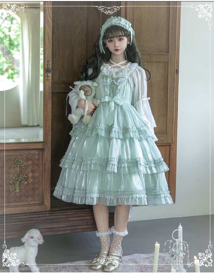 Maiden's Holiday Pearl Puff Jumper Skirt All 6 Colors