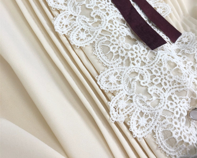 Lady-style retro classical setup [Long sleeve type] Total 5 colors