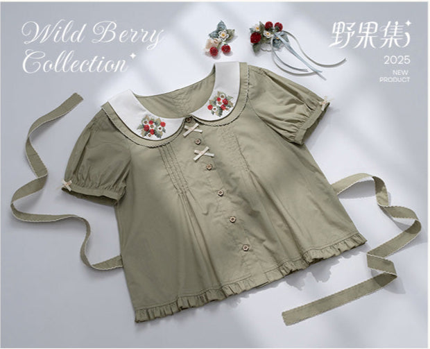 【受注予約4/23まで】Wild Berry Collection 半袖ブラウス