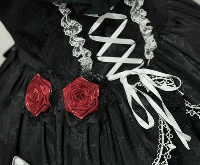 [Pre-orders available until 10/8] Rose of the Night Gothic Lolita Jumper Skirt