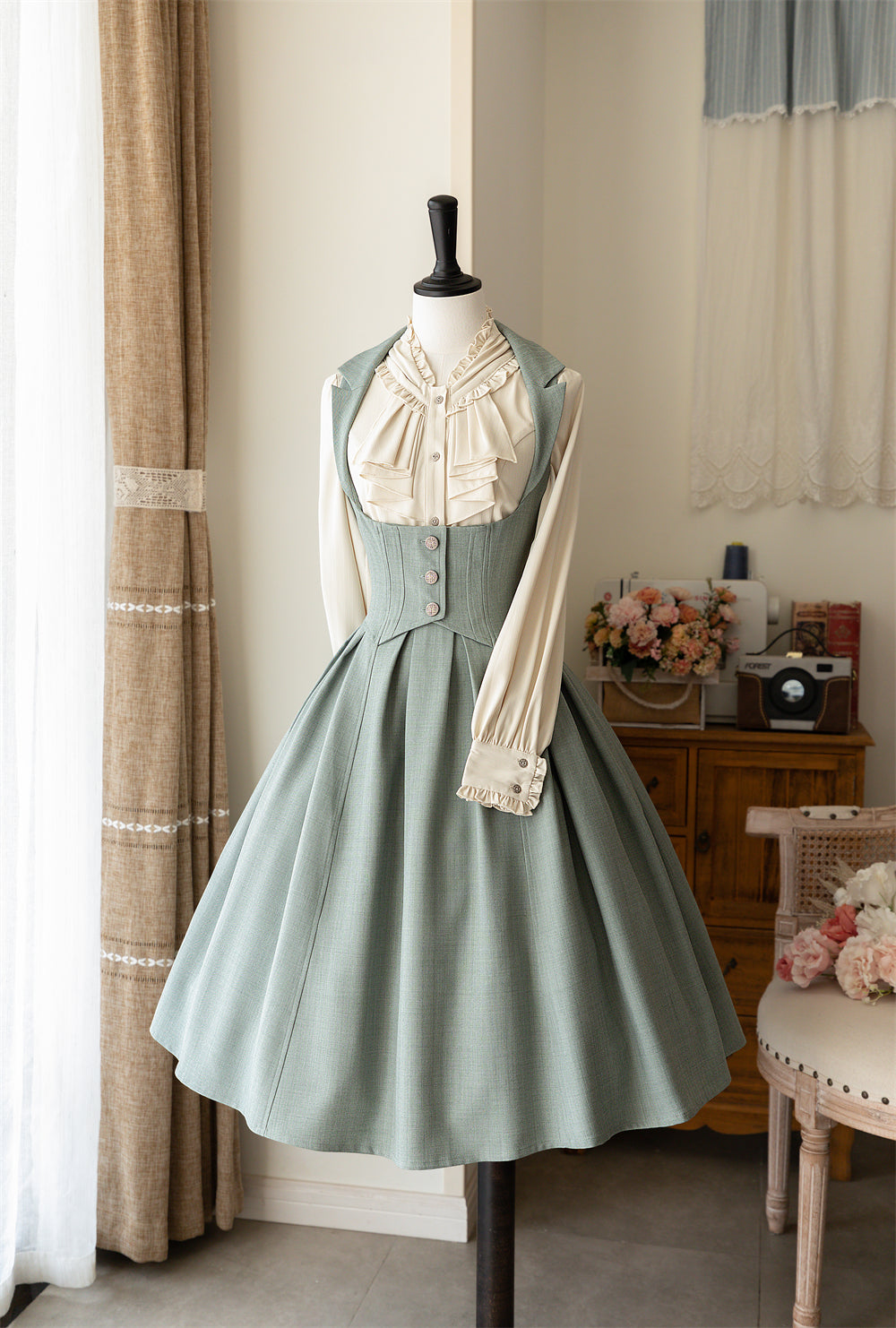 [Pre-order] Forest Knows Fall Classical Jumper Skirt with Ribbon Headband