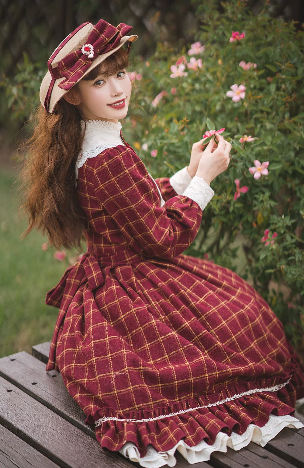 [Pre-order] British Classical Lolita Warm Check Dress