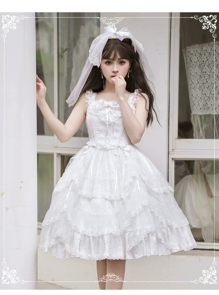 June Bride Flower Lace Jumper Skirt Available in 4 Colors