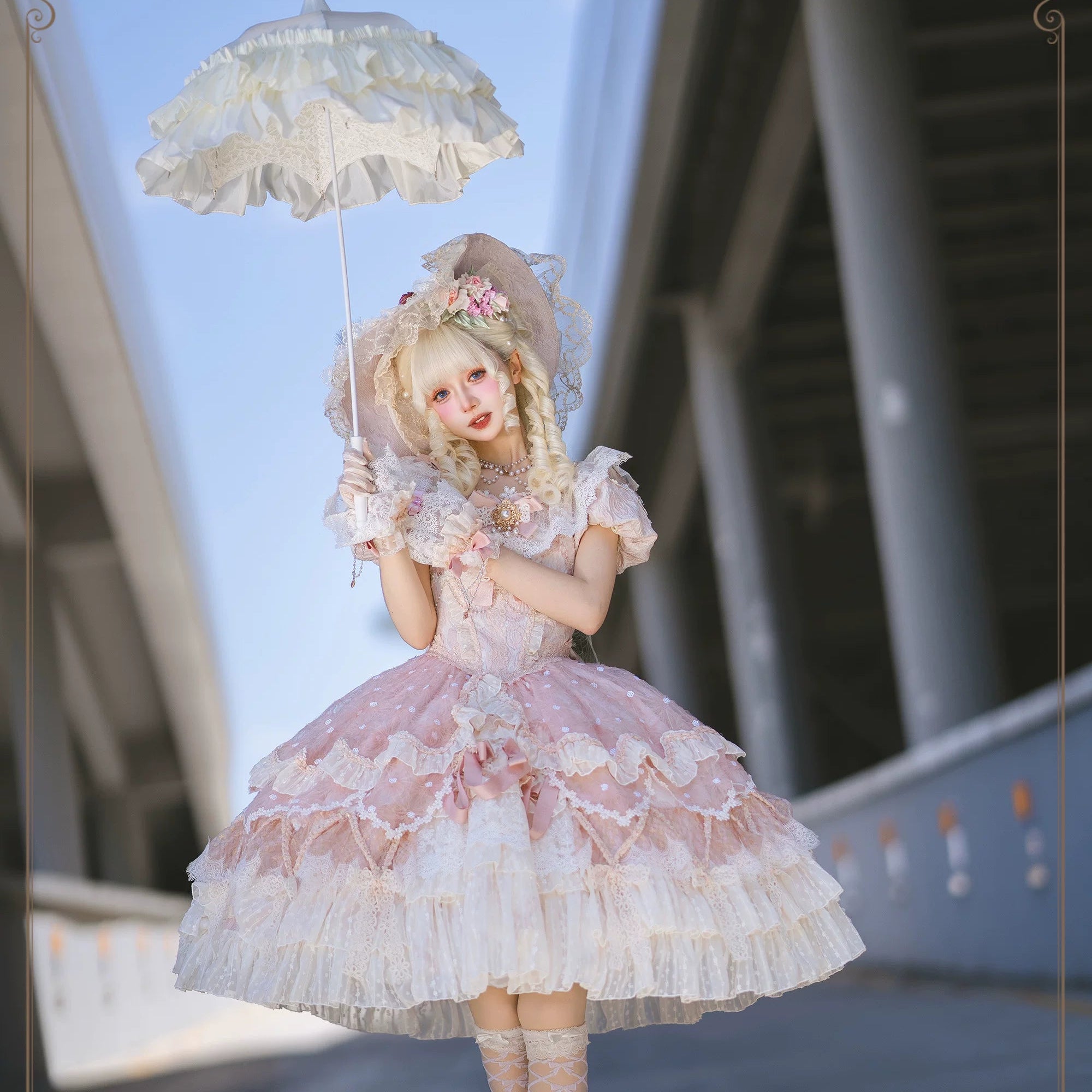 【受注予約9/16まで】Dream Magnifique プリンセスドレス・ショート丈・ピンク