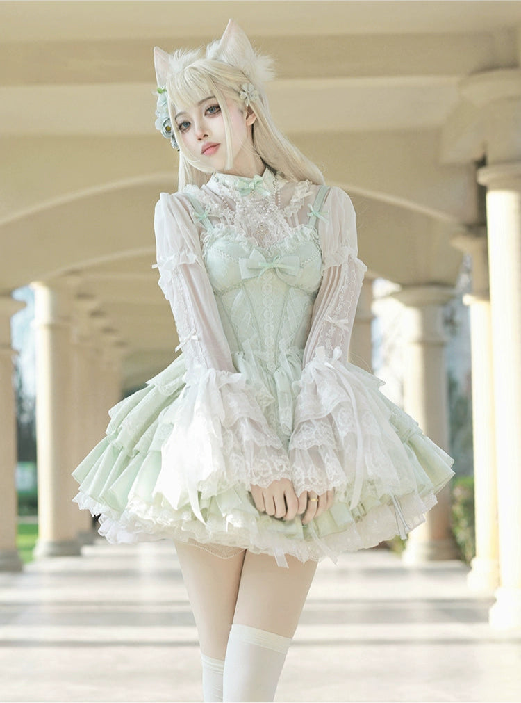 Ballet Fairy シアーフリル姫袖ブラウス