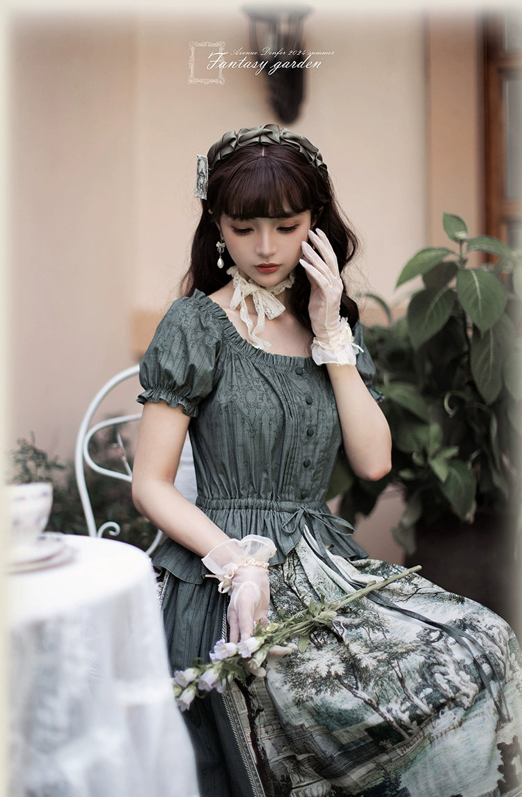 Fantasy Garden プリントワンピース