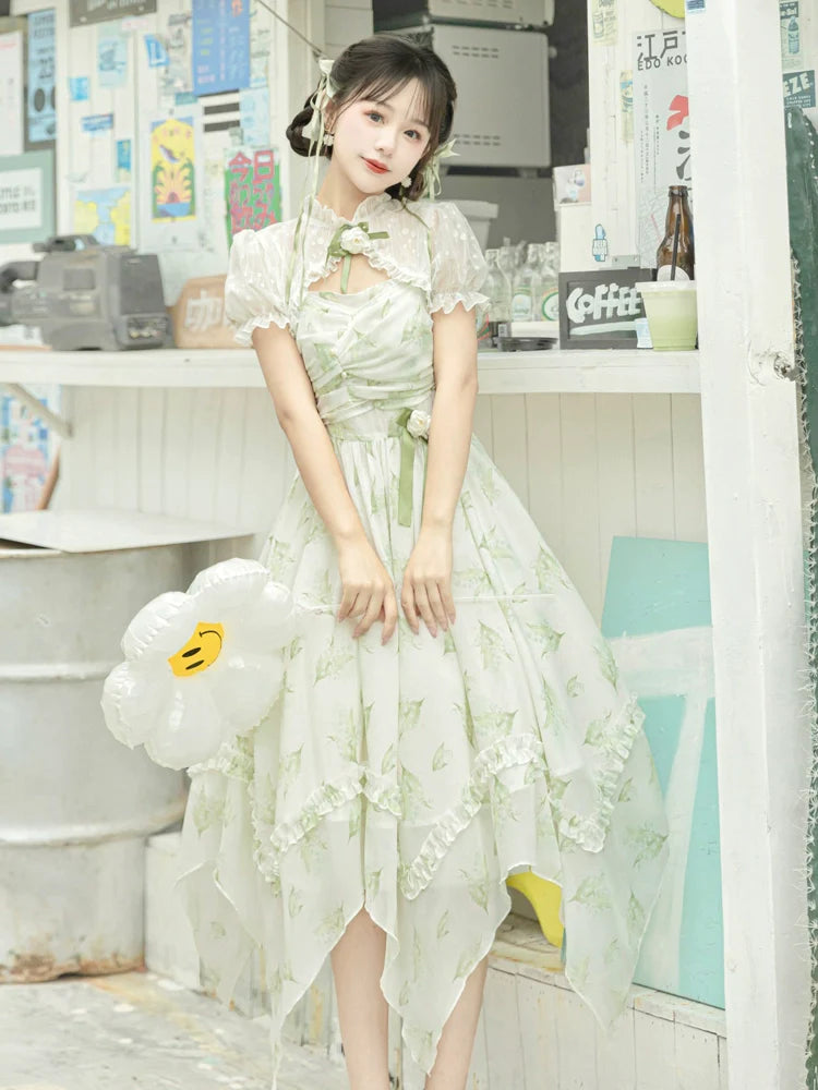 Lily of the valley morning dew jumper skirt and bolero