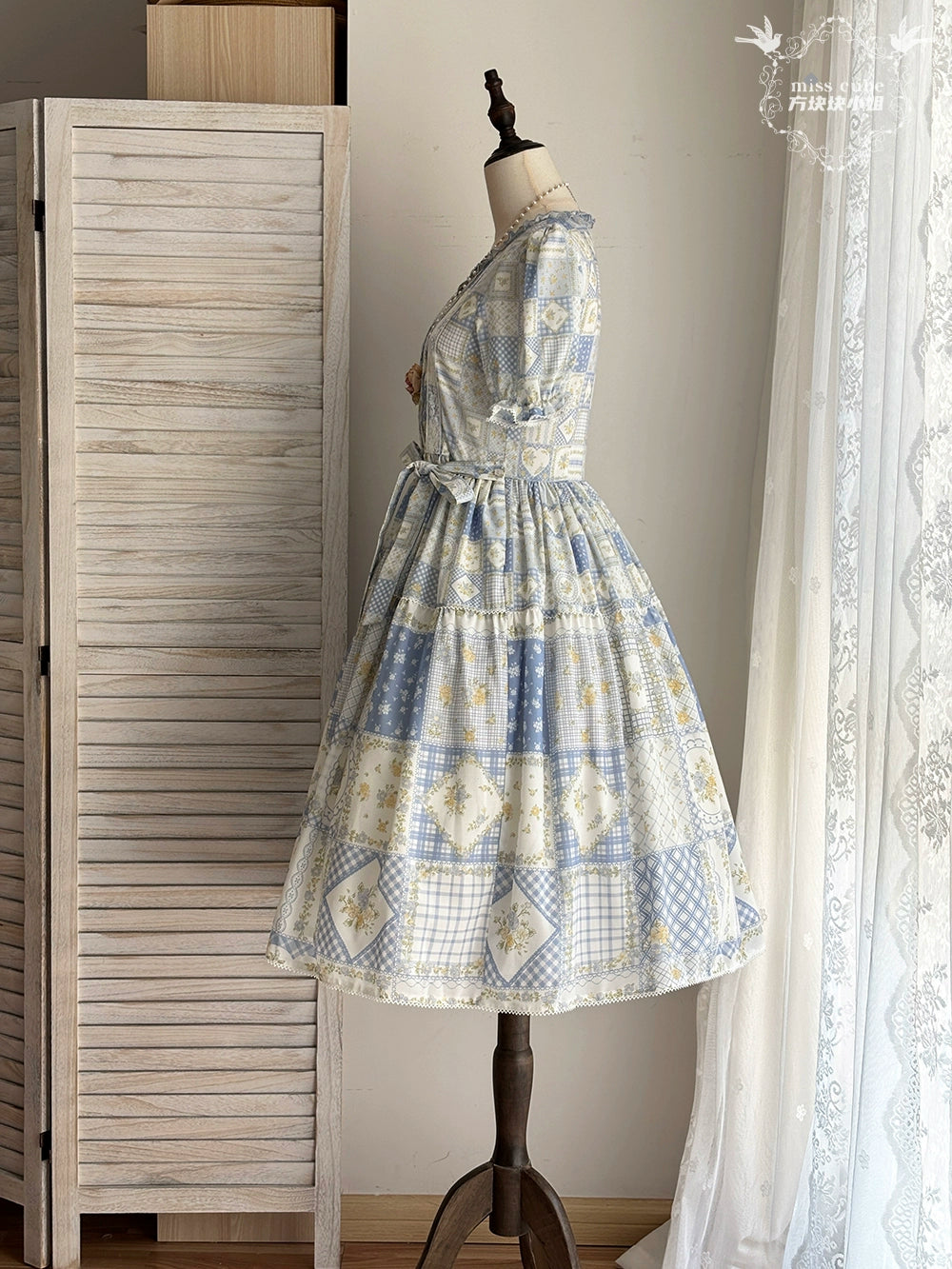 【受注予約7/14まで】Pathwork Garden カントリー風半袖ワンピース