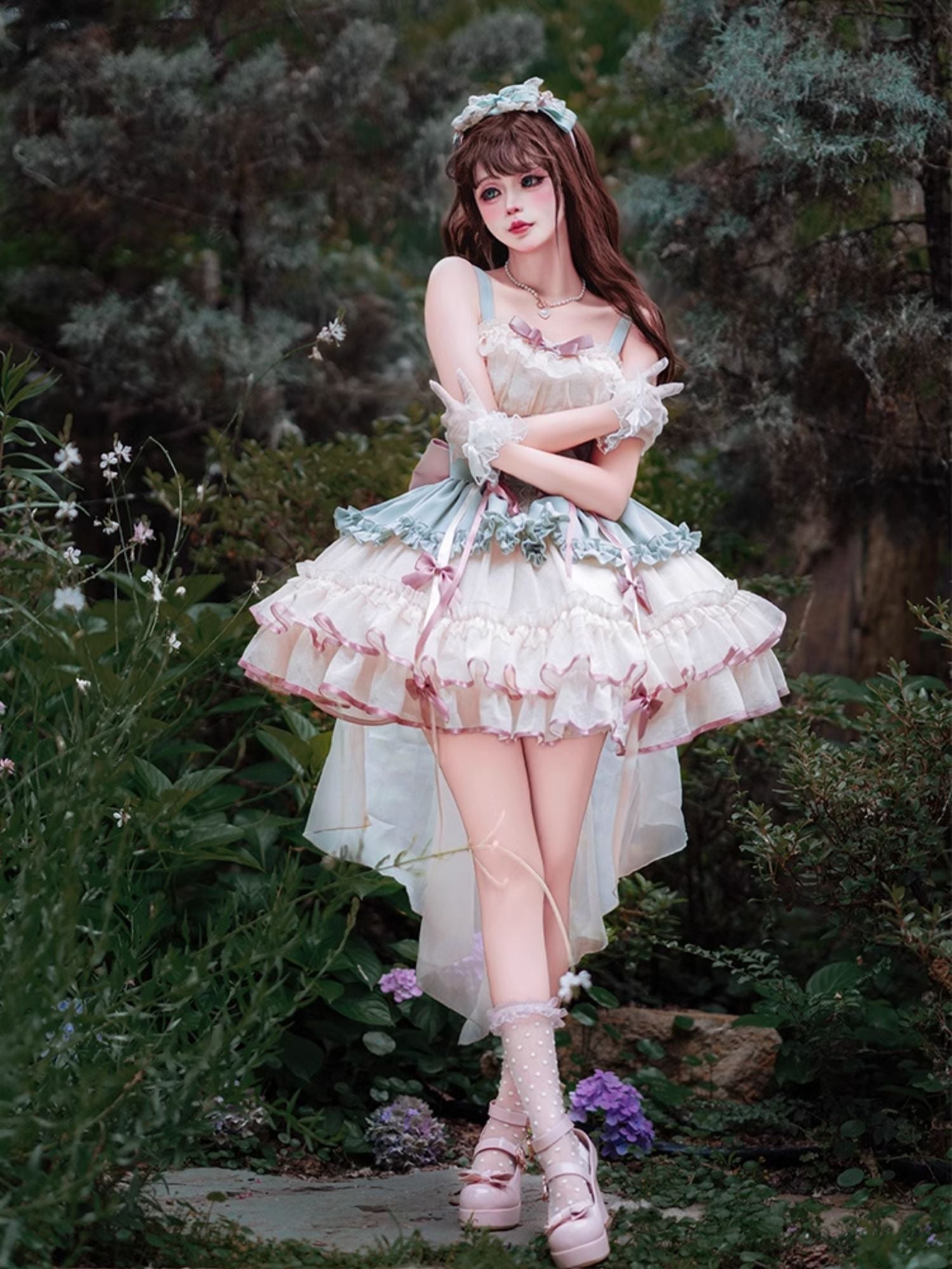 【予約販売】Fairy Garden バレエ風ショートドレス 新色追加