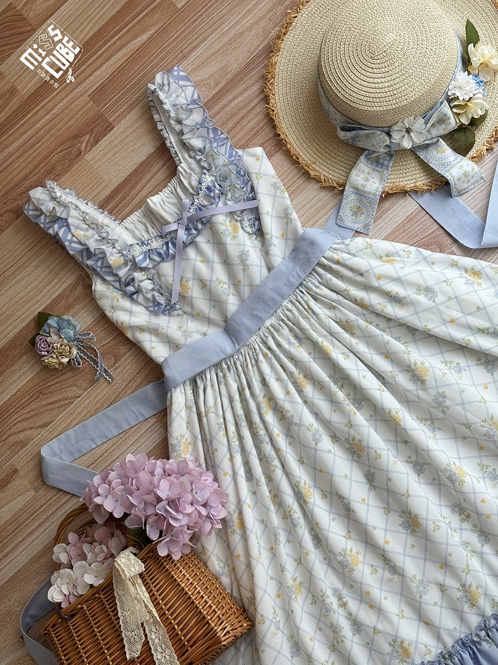 【受注予約7/14まで】Pathwork Garden カントリー風ジャンパースカート