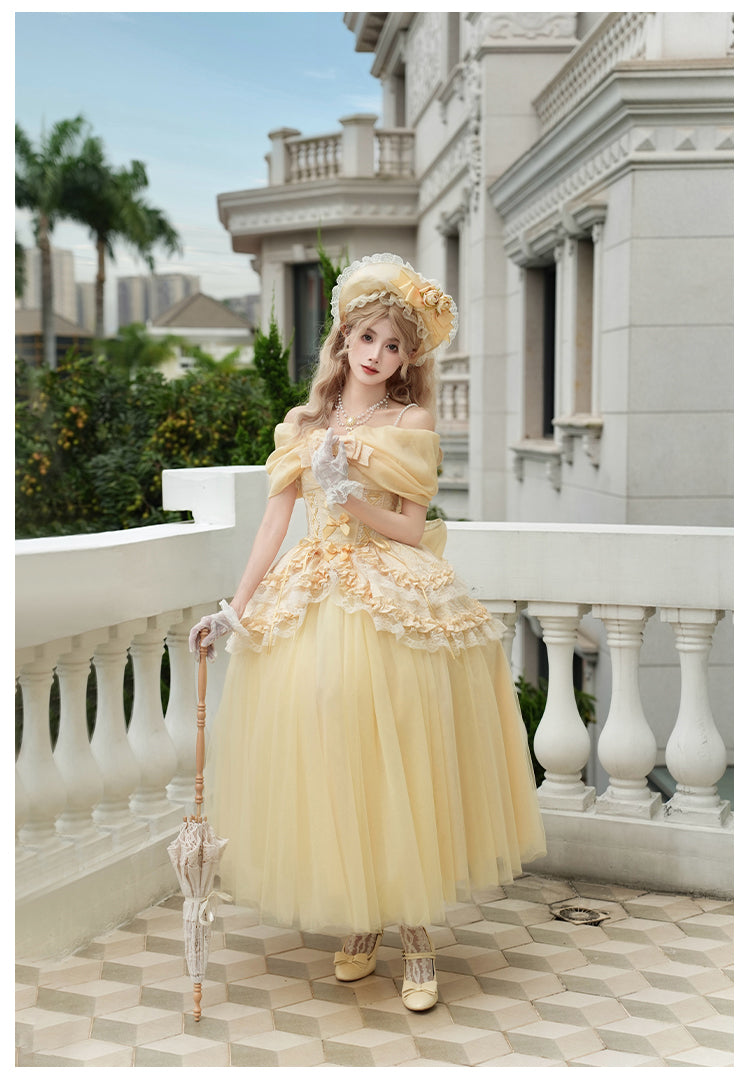 Rose Gold フリルトップスとスカート ロング丈・ショート丈