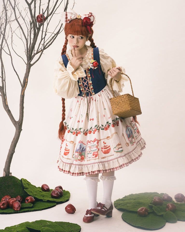 【販売期間終了】Apple Garden バイエルン風ジャンパースカート