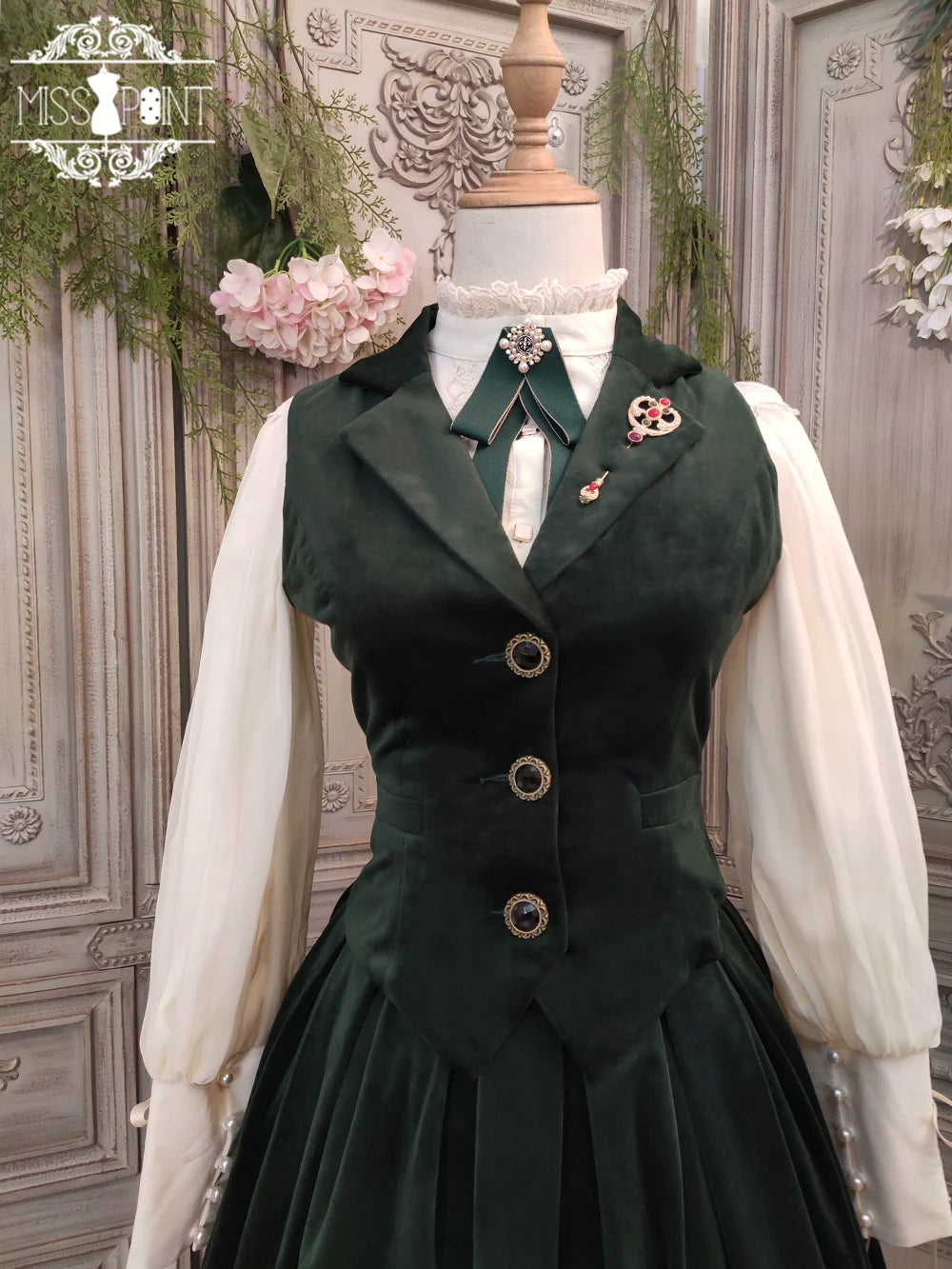 【予約販売】英国クラシカルロリィタ ベルベットベスト